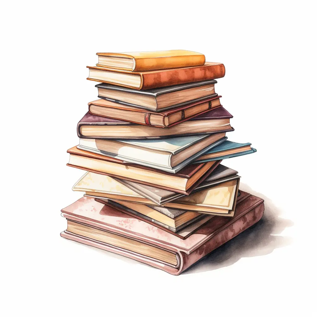 Pastellfarbene Bücher übereinander gelegt Auf Weiß liegende Bücher vor städtischem Hintergrund.